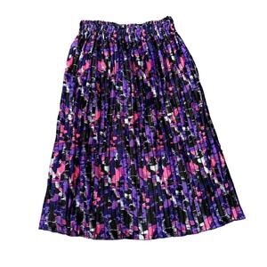 Teal Pleated Midi Skirt in Purple, Size 2X​​​